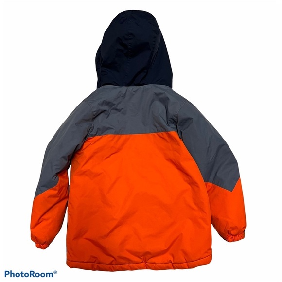The Children’s Place Tangerine / Gray Winter Ski Coat - Picture 2 of 6